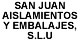 SAN JUAN AISLAMIENTOS Y EMBALAJES, S.L.U