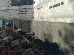 muro de hormigón proyectado